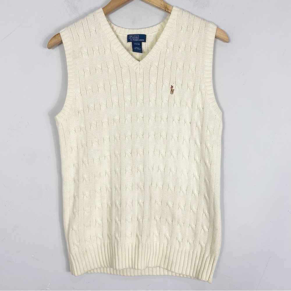 POLO Ralph Lauren Cream Sweater Vest L 16/18